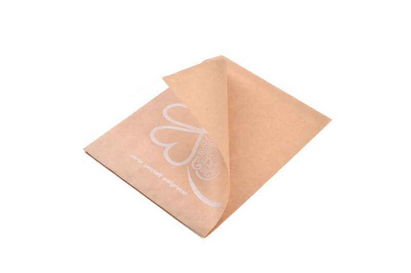 Sacchetto Avana in carta antigrasso con apertura laterale Grease Paper Bag
